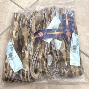 NWT LOT OF 12 DOG /CAT HAMILTON LEASHES 5/8"‎ THICK 6' LEAD SMALL-MED GREEN CAMO